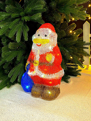 													Светодиодная фигура Дед Мороз красный 30 см акрил 35-40-4 фото 3